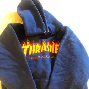 THRASHER NAVY BLUE HOODIE